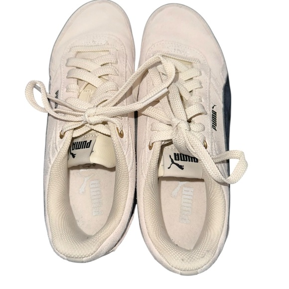 Puma Bella Donna SD Sneaker - Women's Cream Off White & Black Size 6.5 - Picture 4 of 13